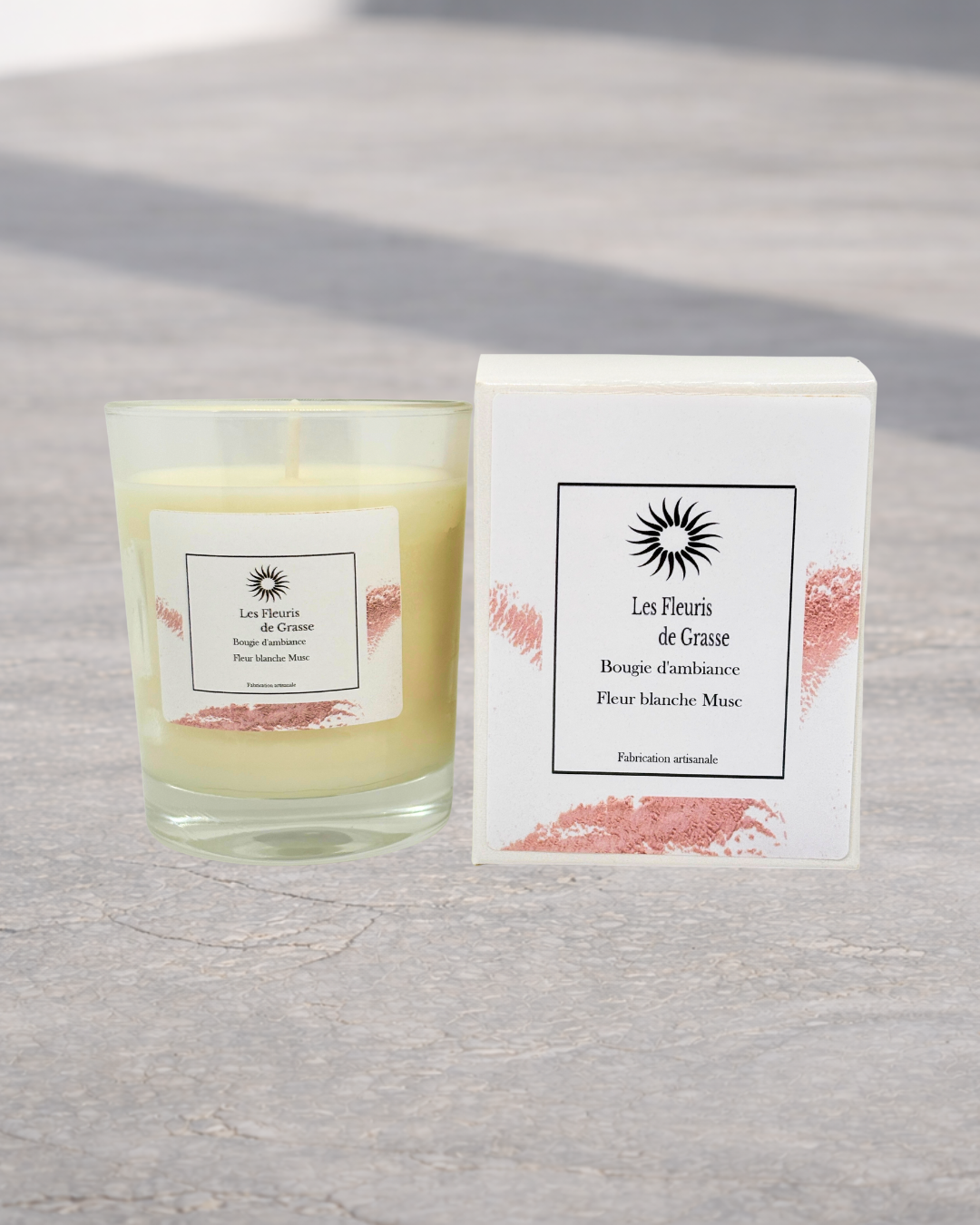 Bougie 130 gr Fleurs Blanches Musc