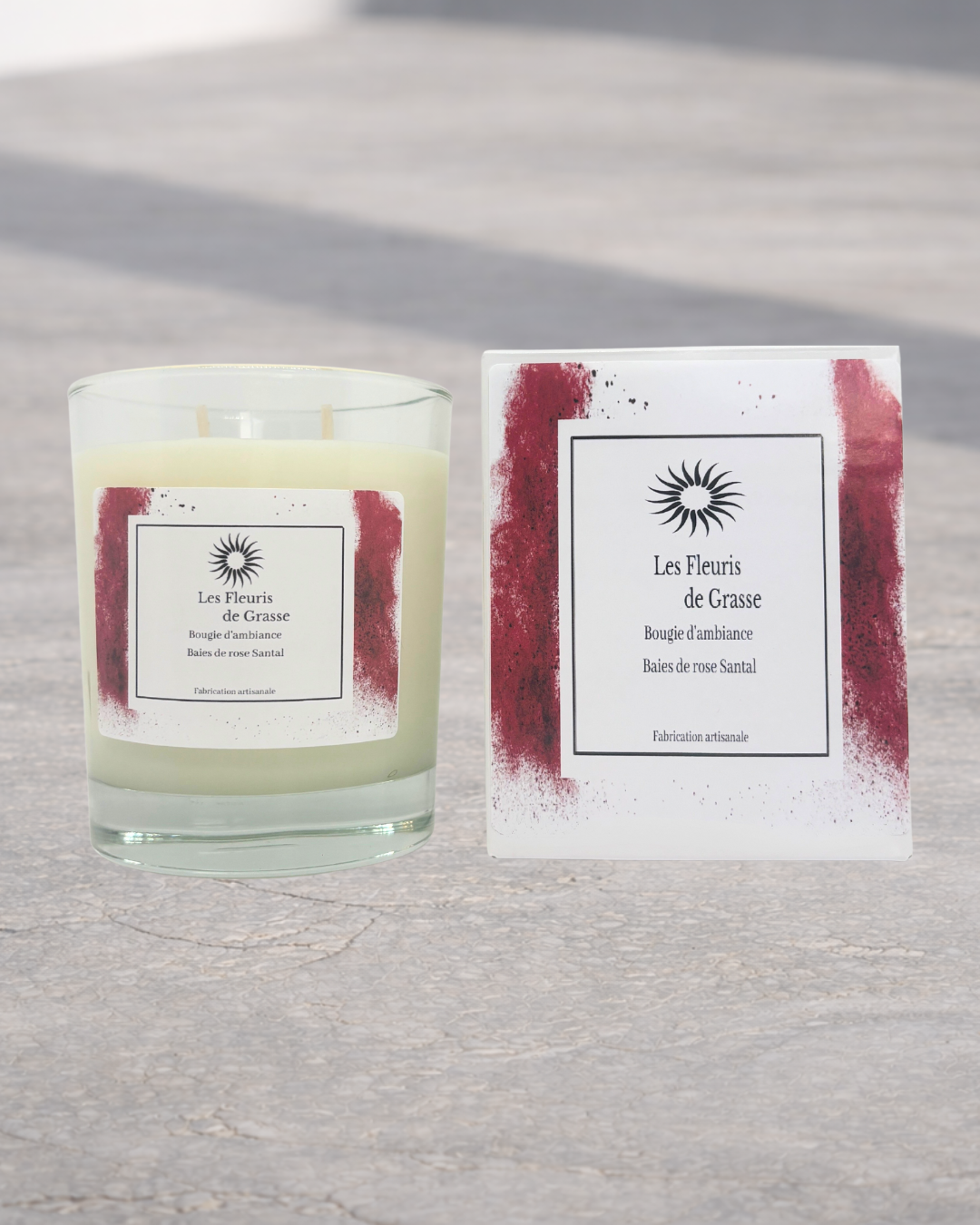 Bougie 220 gr Baies de rose santal
