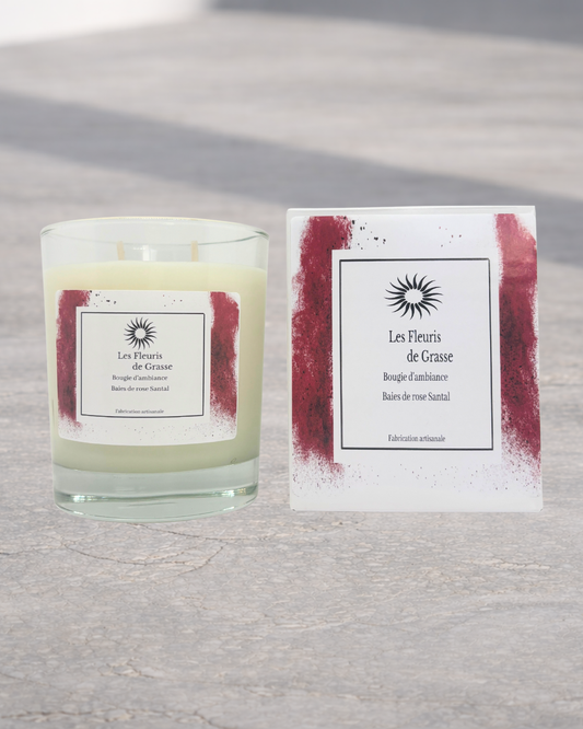 Bougie 220 gr Baies de rose santal