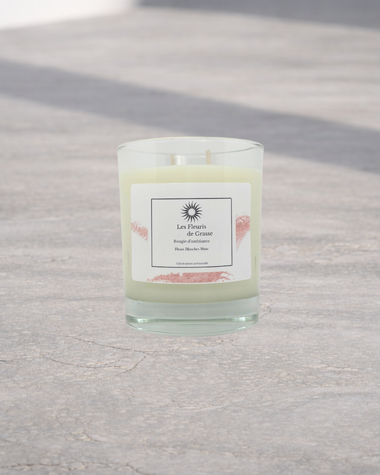 Bougie 220 gr Fleurs Blanches Musc