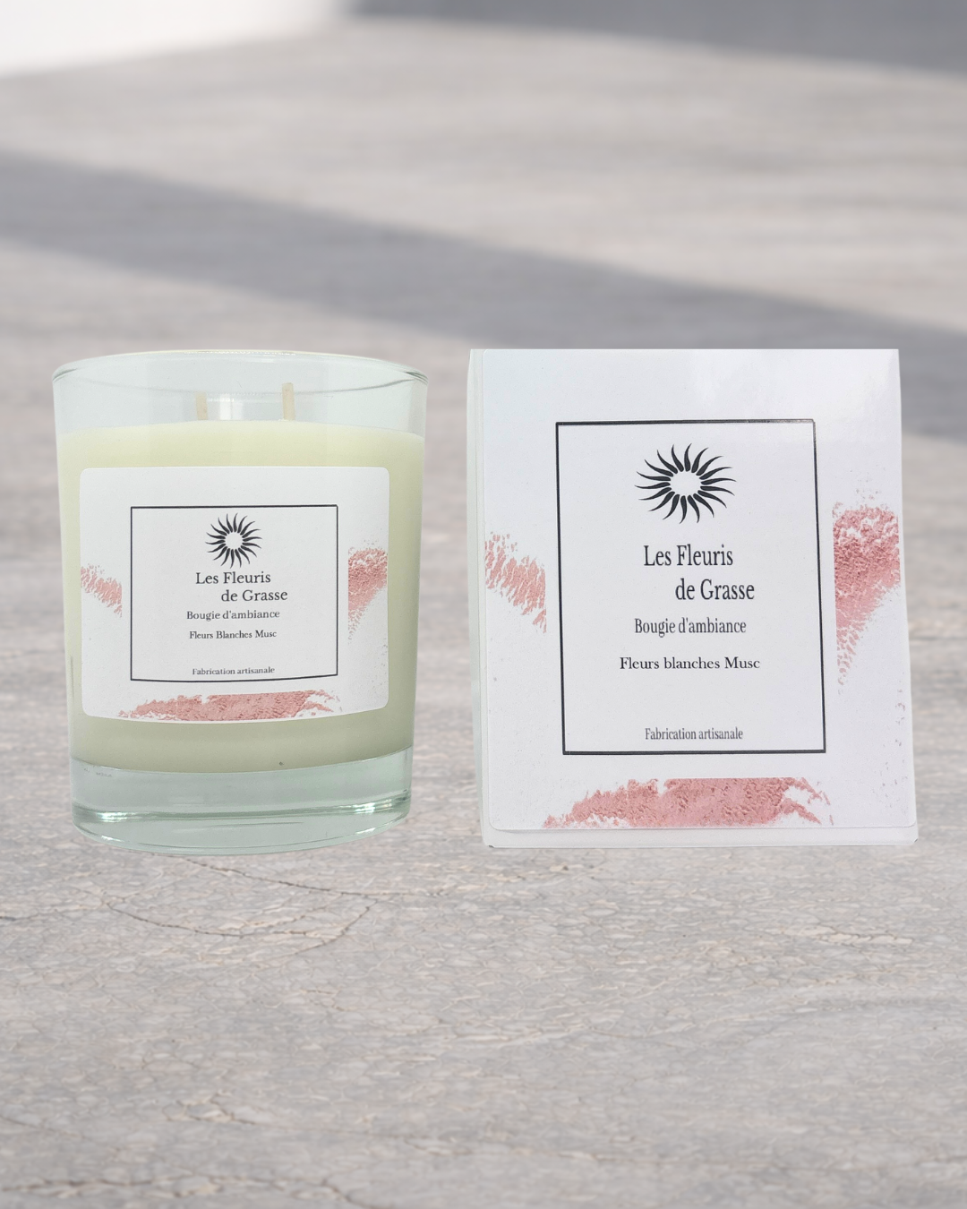 Bougie 220 gr Fleurs Blanches Musc